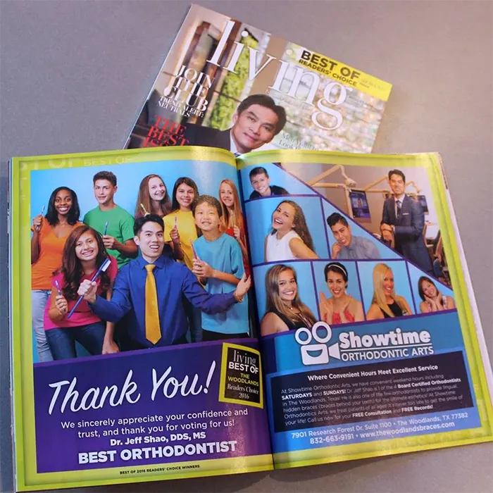 Orthodontist The Woodlands TX Jeff Shao In Magazine Spread Jeff Shao In Magazine Spread