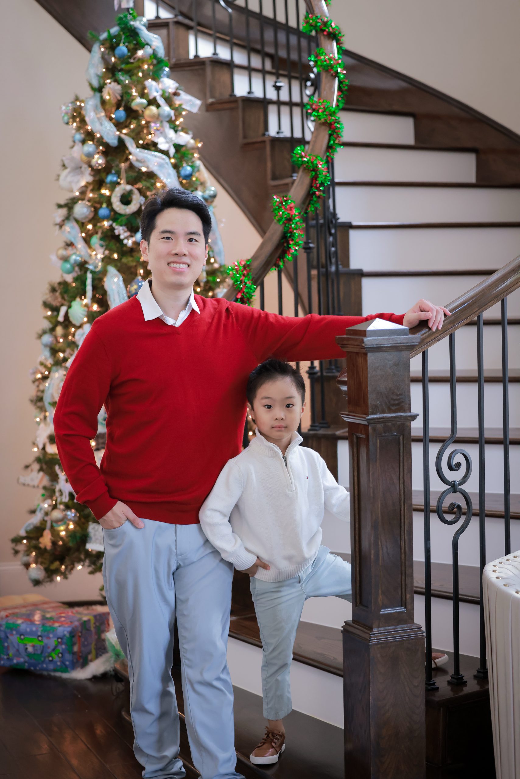 Orthodontist The Woodlands TX Dr and Son Pic